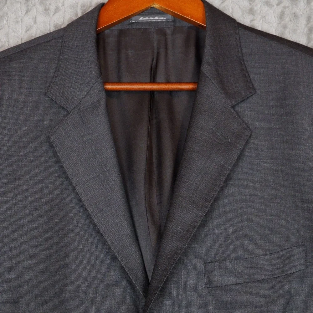 Ermenegildo Zegna Blazer Mens 42R Gray Trofeo Wool Saks Italy